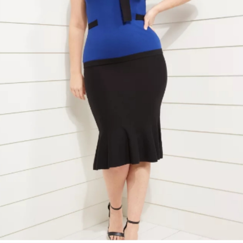 New York & Company black trumpet style skirt size 12 womens